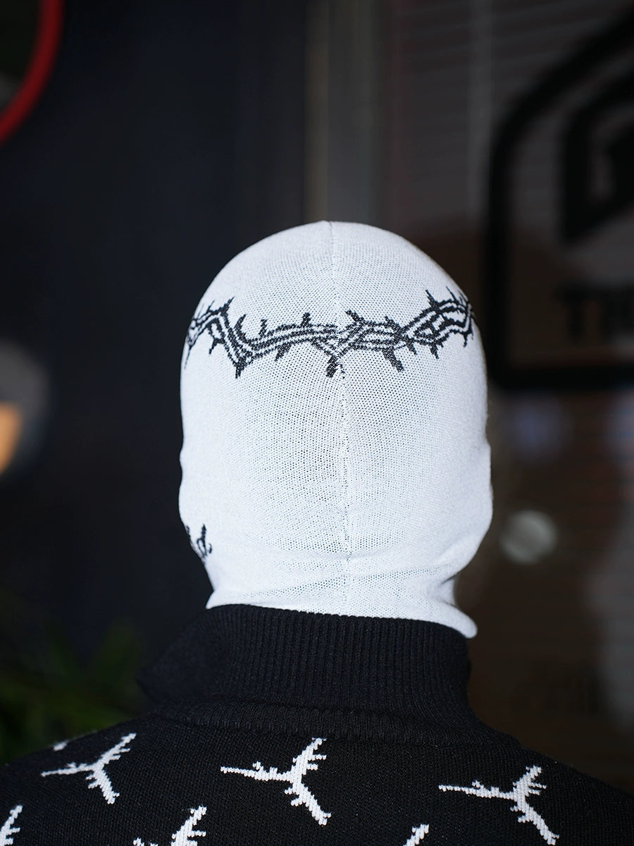 TGFCLUB x SNOWMAKER Crown of Thorns Knit Face Mask | Face 3 Face