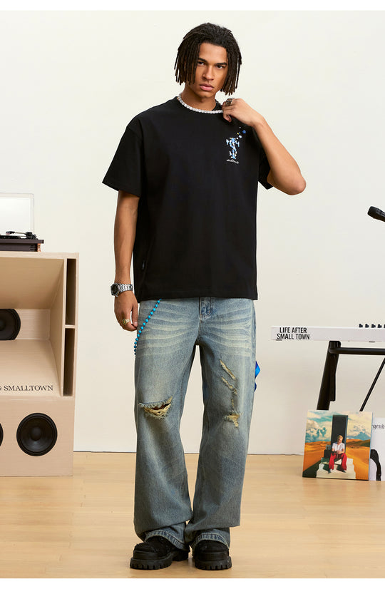 Small Town Kid Daisy Flower Logo Tee | Face 3 Face