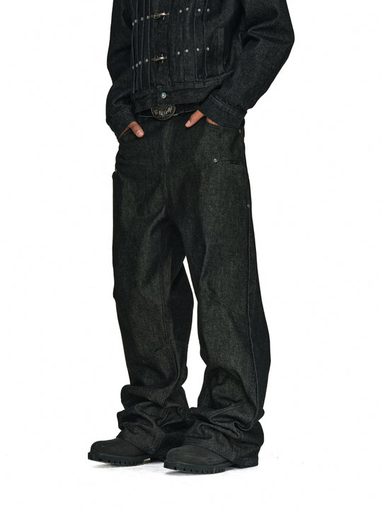 ANTIDOTE Studded Slash Pocket 3D Cut Jeans | Face 3 Face