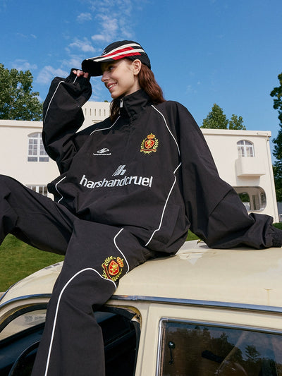 Harsh and Cruel Football Club Embroidered Patchwork Training Track Jacket | Face 3 Face