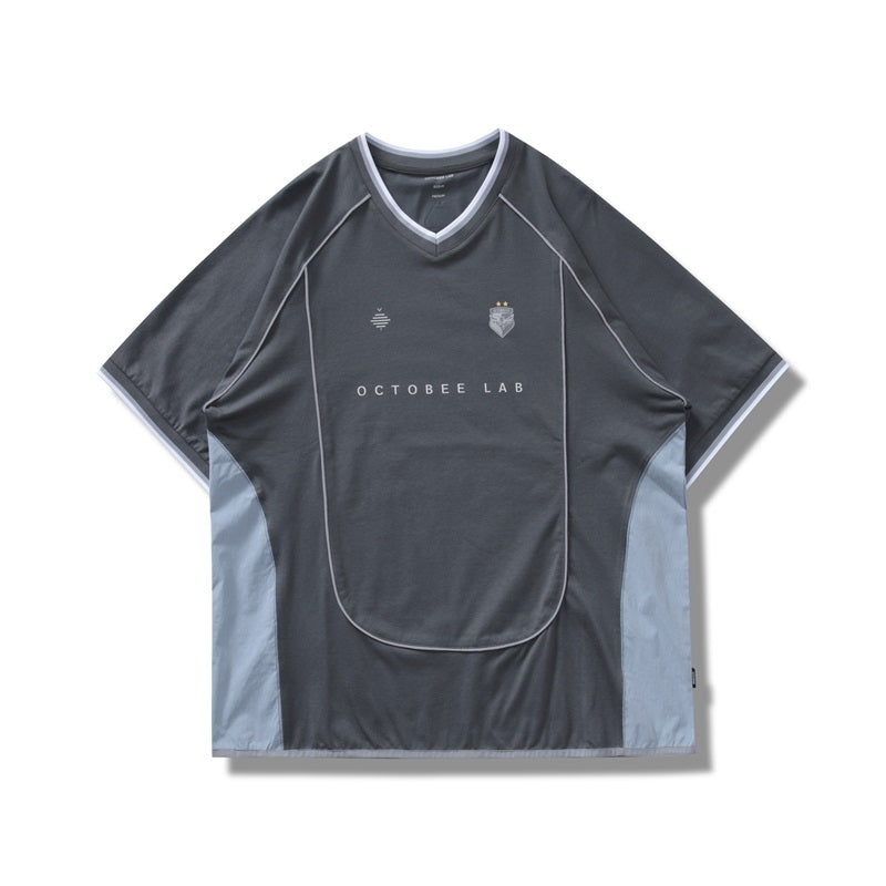OCTOBEE LAB Patchwork Printed Soccer Jersey | Face 3 Face