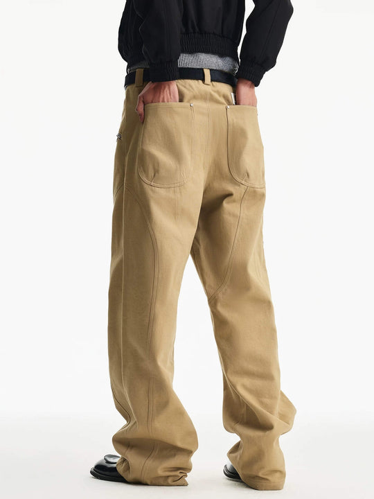 MEDM Structured Zip Pocket Work Pants | Face 3 Face