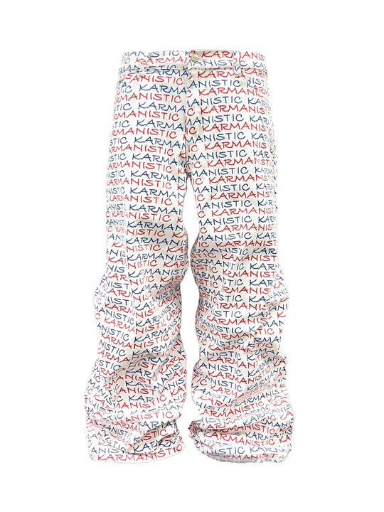 KARMANISTIC All Over Logo Print Baggy Jeans | Face 3 Face