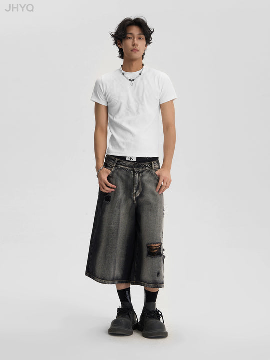 JHYQ Fitted Basic Multi Color Casual Tee