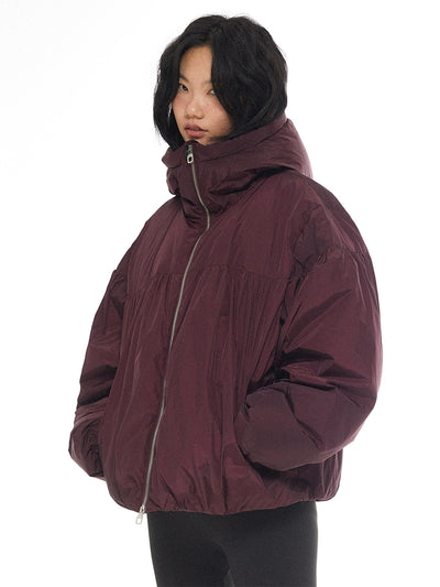 EMPTY REFERENCE Original Pleated Windproof Hooded Down Jacket | Face 3 Face