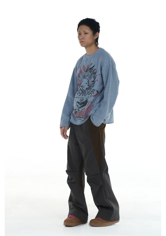 EVILKNIGHT(EK) Crazy Punk Printed Sweatshirt | Face 3 Face