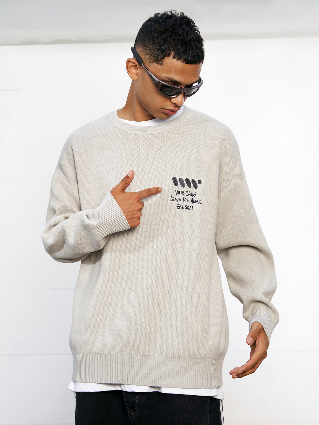 VOTE VVVVOTE Hand Painted Knit Sweater