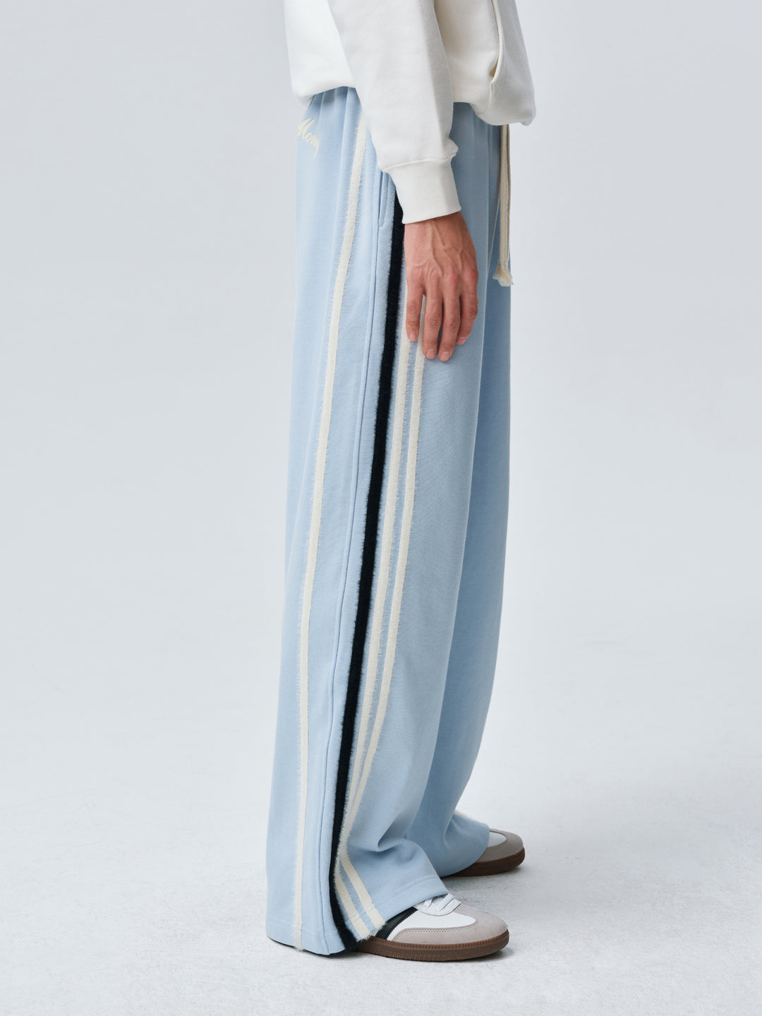 MEDM Side Stripe Four-Bar Drawstring Baggy Sweatpants | Face 3 Face