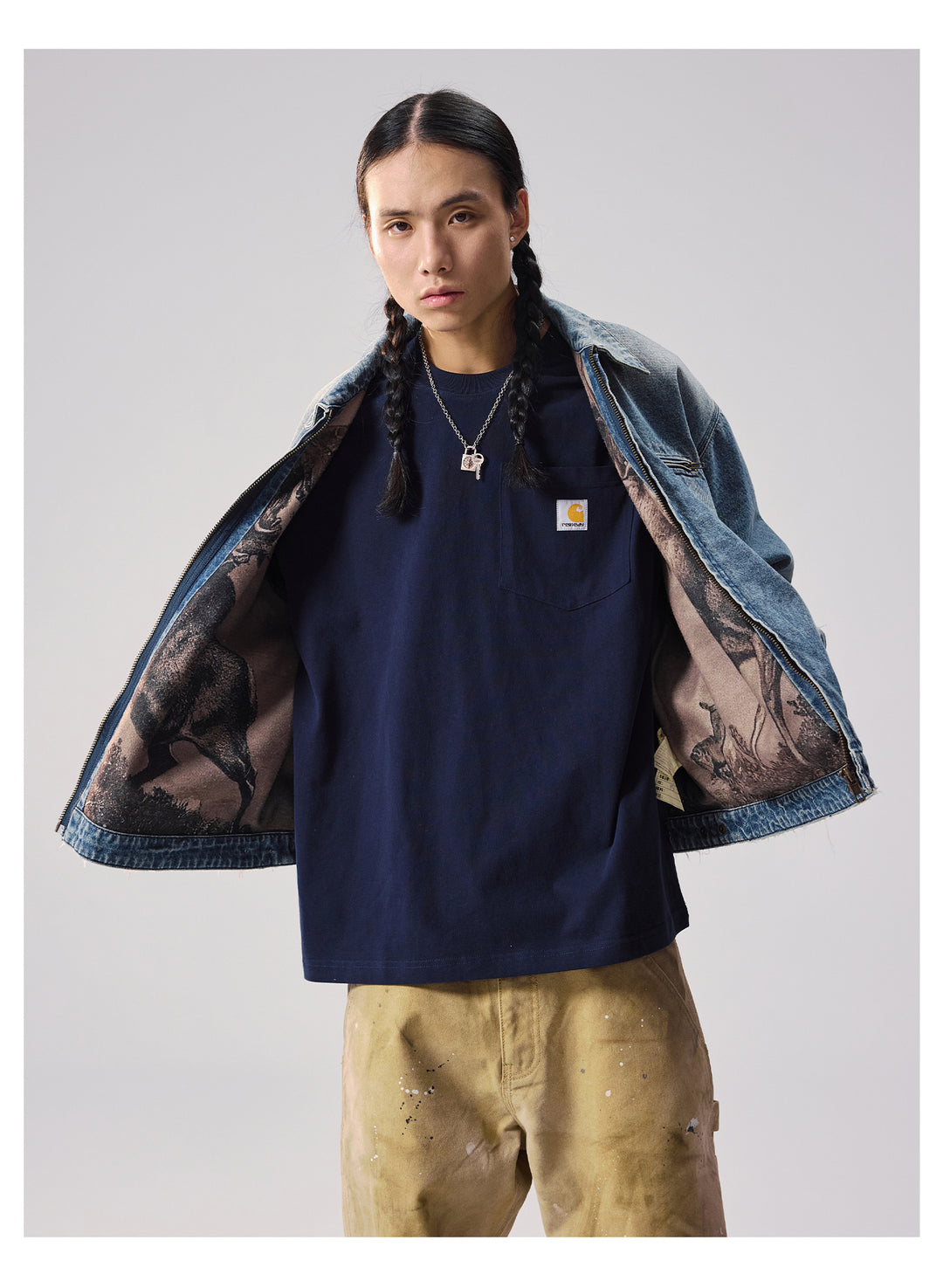 Remedy Washed Denim Zip Up Work Jacket | Face 3 Face