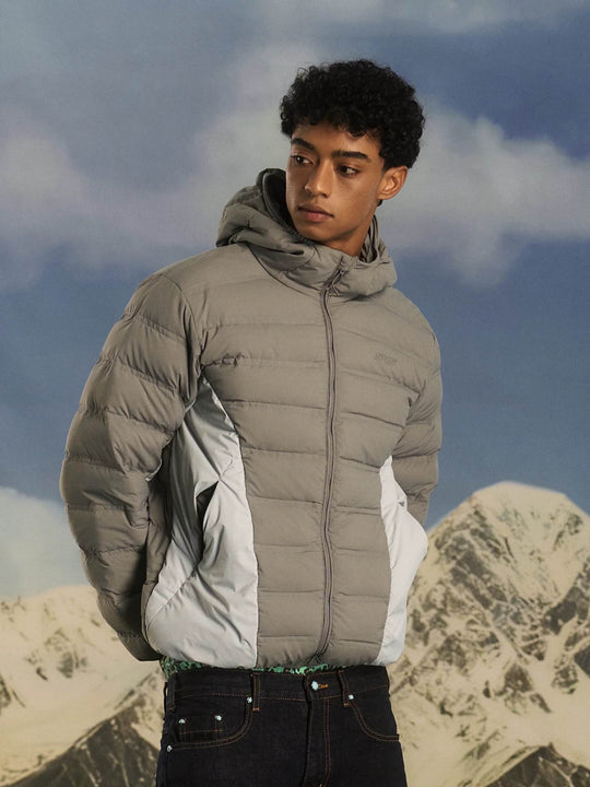 S45 Two Tone Double Stitched Lightweight Down Jacket | Face 3 Face