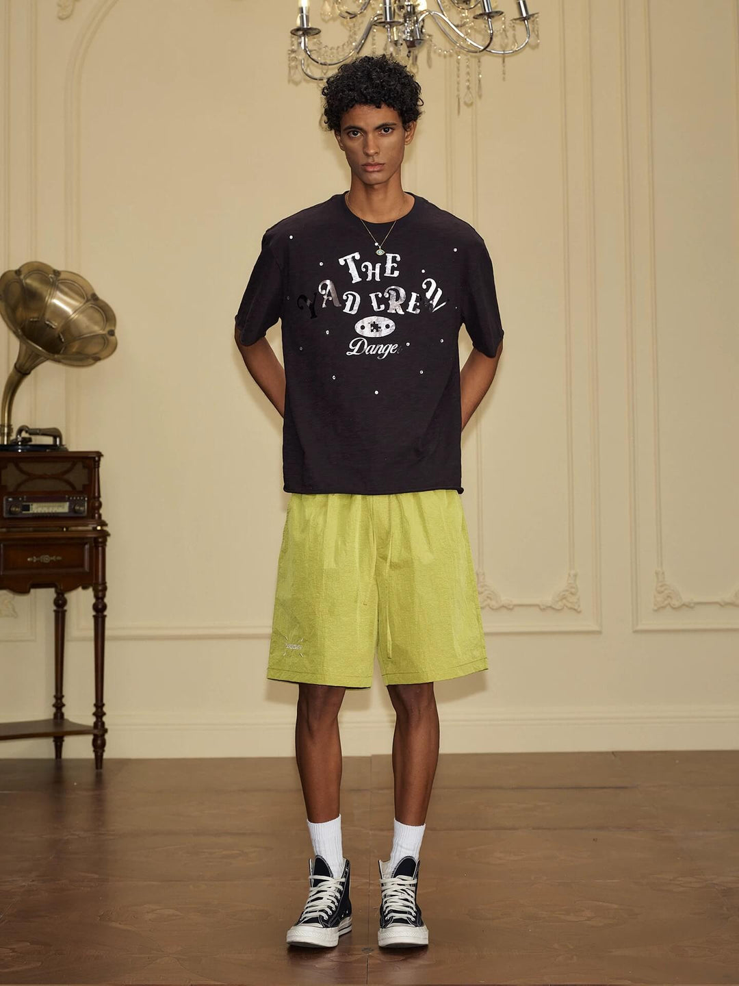 YADcrew Metallic Nylon Quick Dry Shorts | Face 3 Face