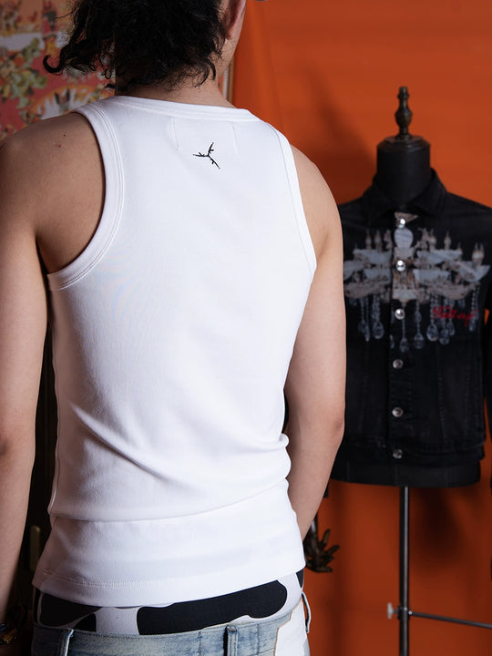 TGFCLUB 223 Logo Embroidered Slim Tank Top | Face 3 Face