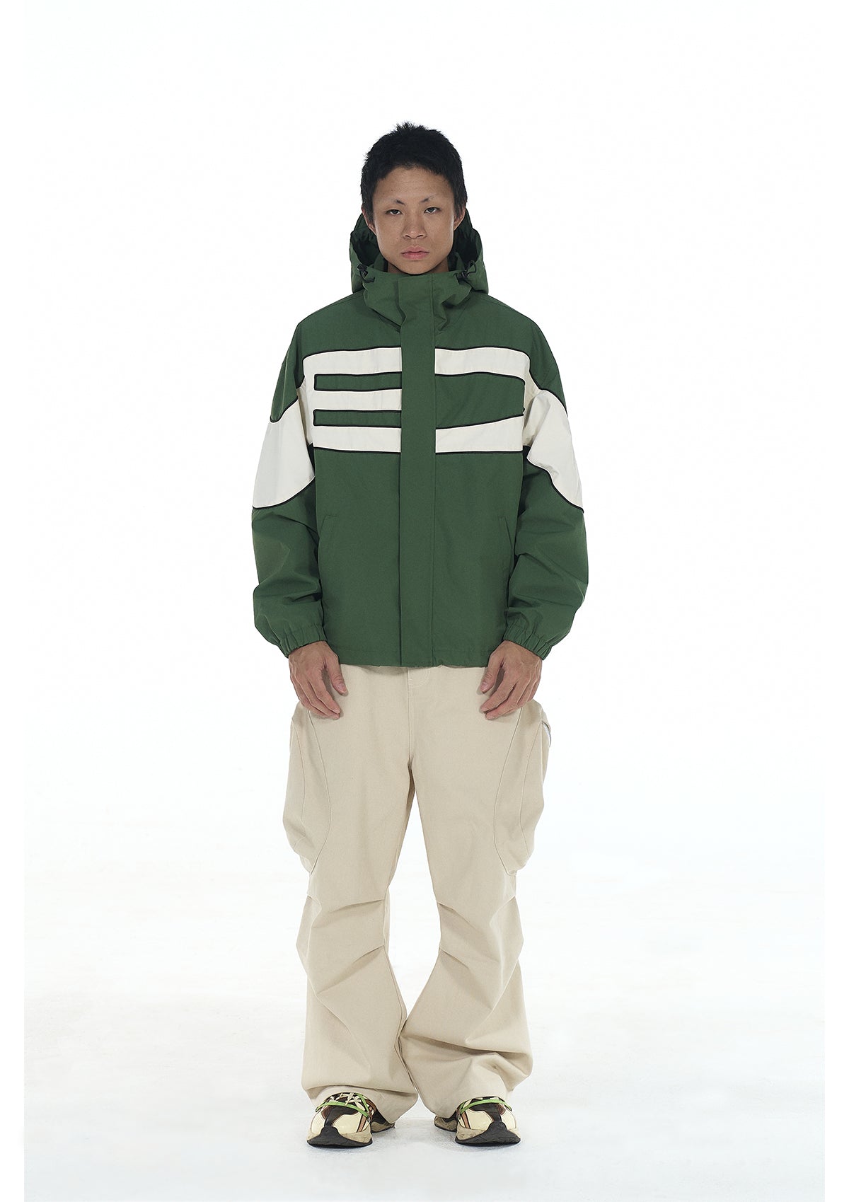 EVILKNIGHT(EK) Basic Logo Splicing Waterproof Rush Jacket | Face 3 Face