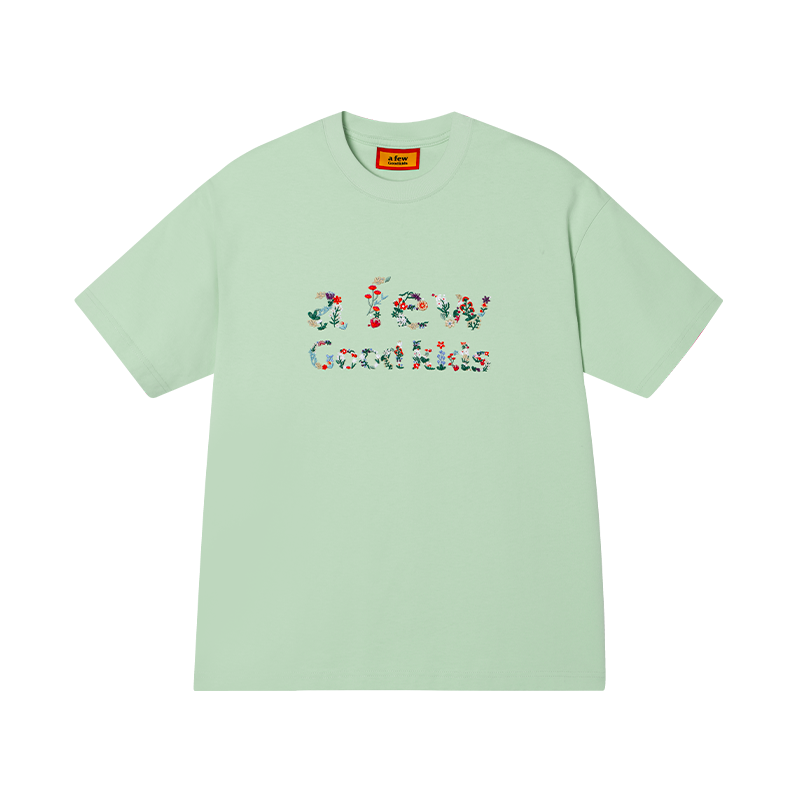 AFGK Floral Letter Embroidery Tee