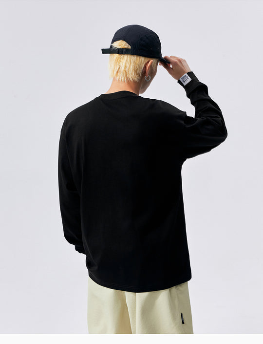 MEDM Logo Embroidered Antibacterial Long Sleeve Tee | Face 3 Face