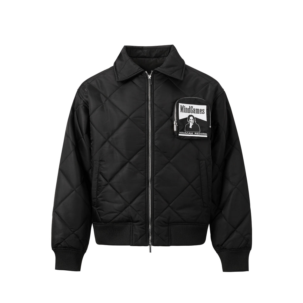 NOVACAM Diamond Plaid Quilted Puffer Jacket | Face 3 Face