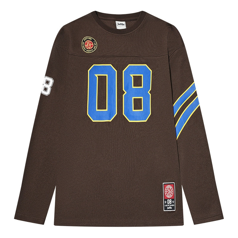 JUST VIBE Patchwork Long Sleeve Hockey Jersey Tee | Face 3 Face