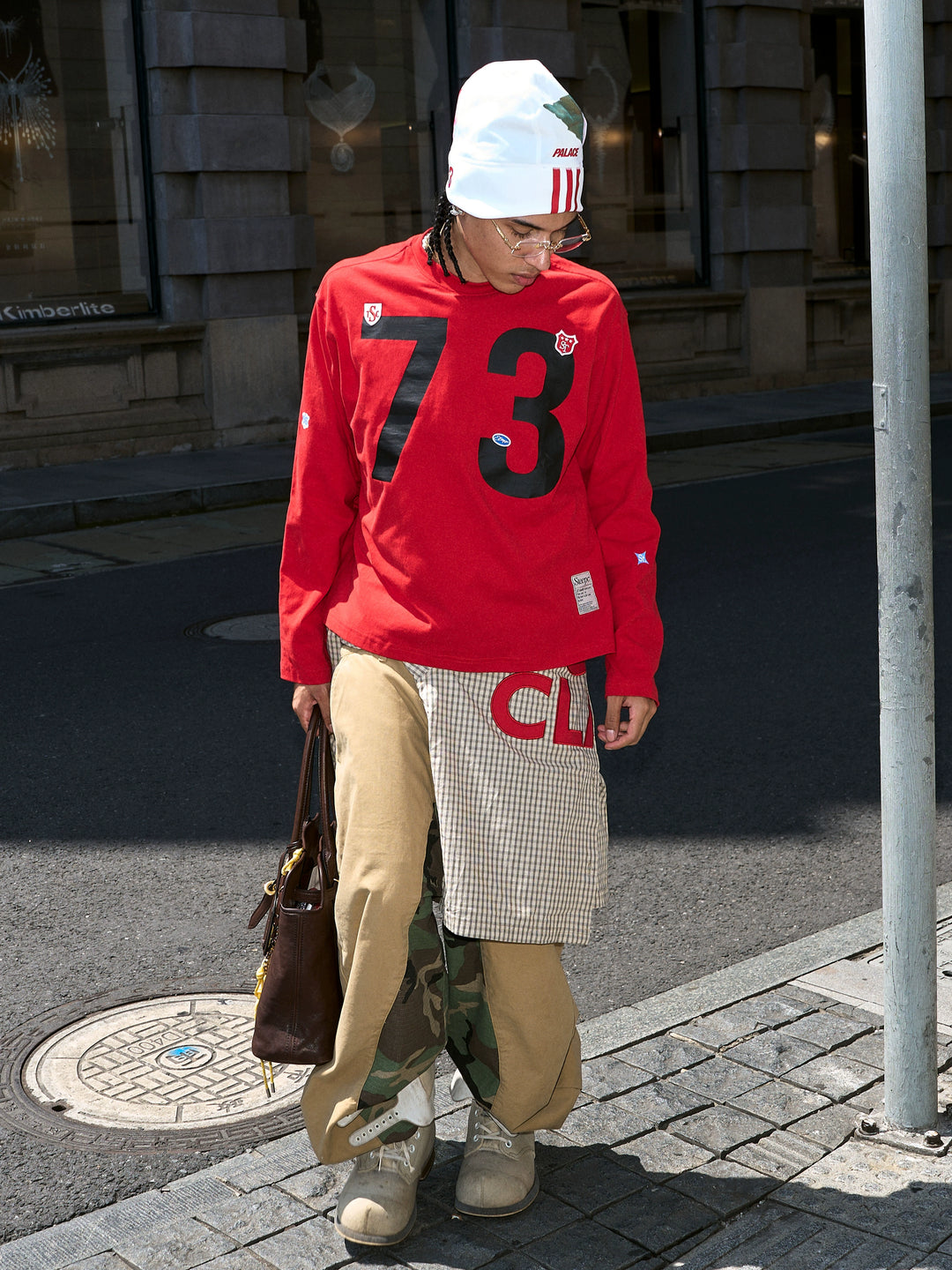 STEEPC Number Print Small Patch Long Sleeve Tee | Face 3 Face