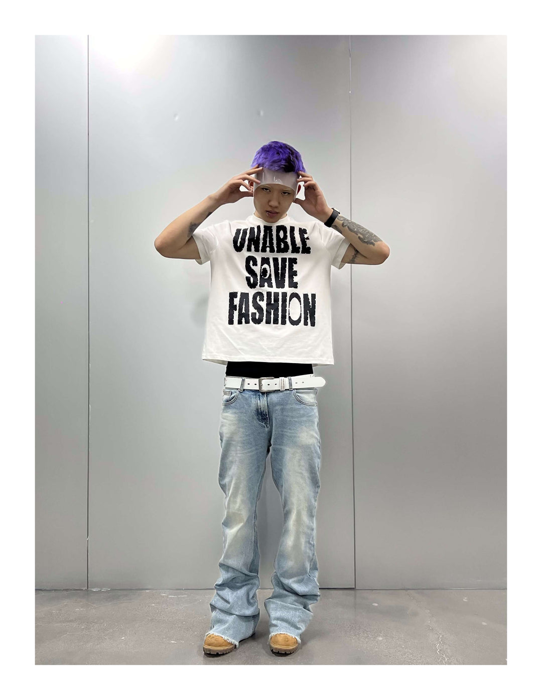 KARMANISTIC Rhinestone Slogan Print Tee | Face 3 Face