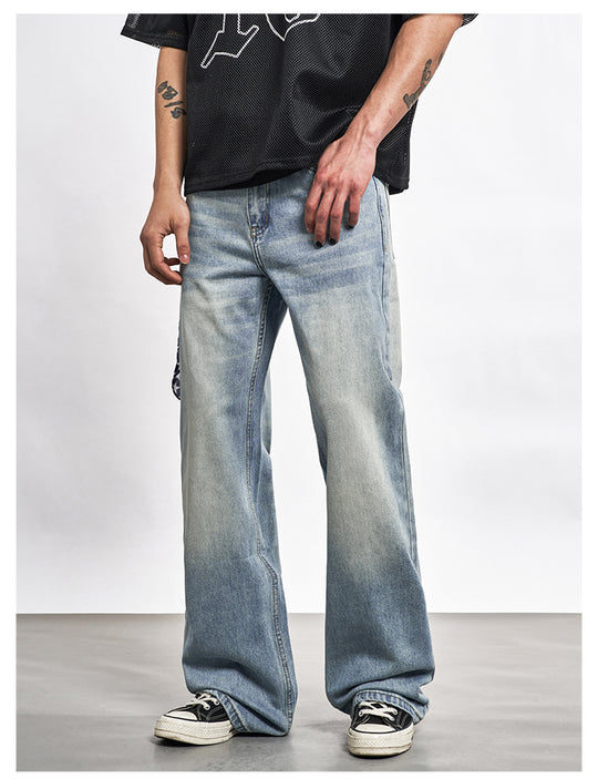 F3F Select Washed Whisker Light Blue Jeans | Face 3 Face