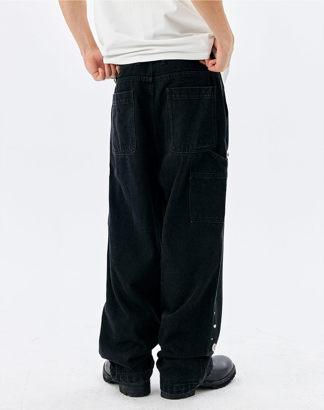 MEDM Gemstone Studded Double Knee Washed Jeans | Face 3 Face