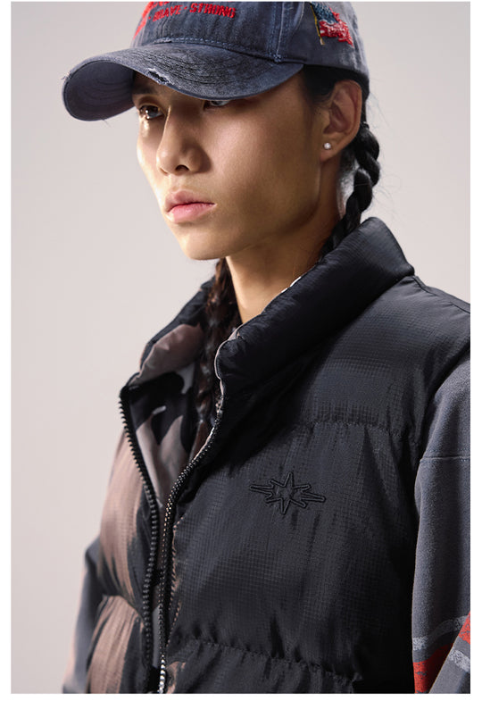 Remedy Camouflage Reversible Down Vest | Face 3 Face