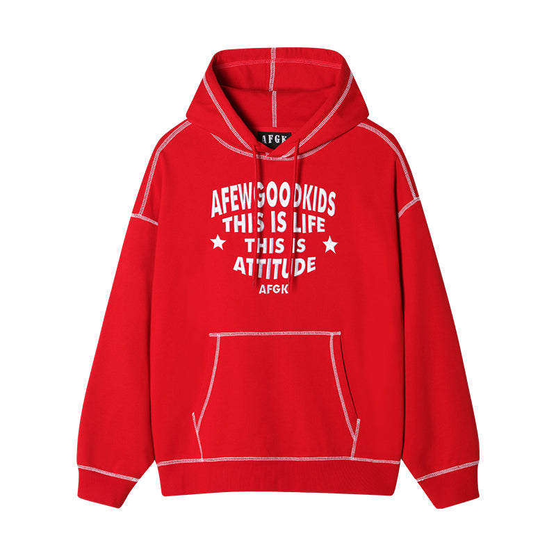 AFGK Stitch Line Embroidery Hoodie