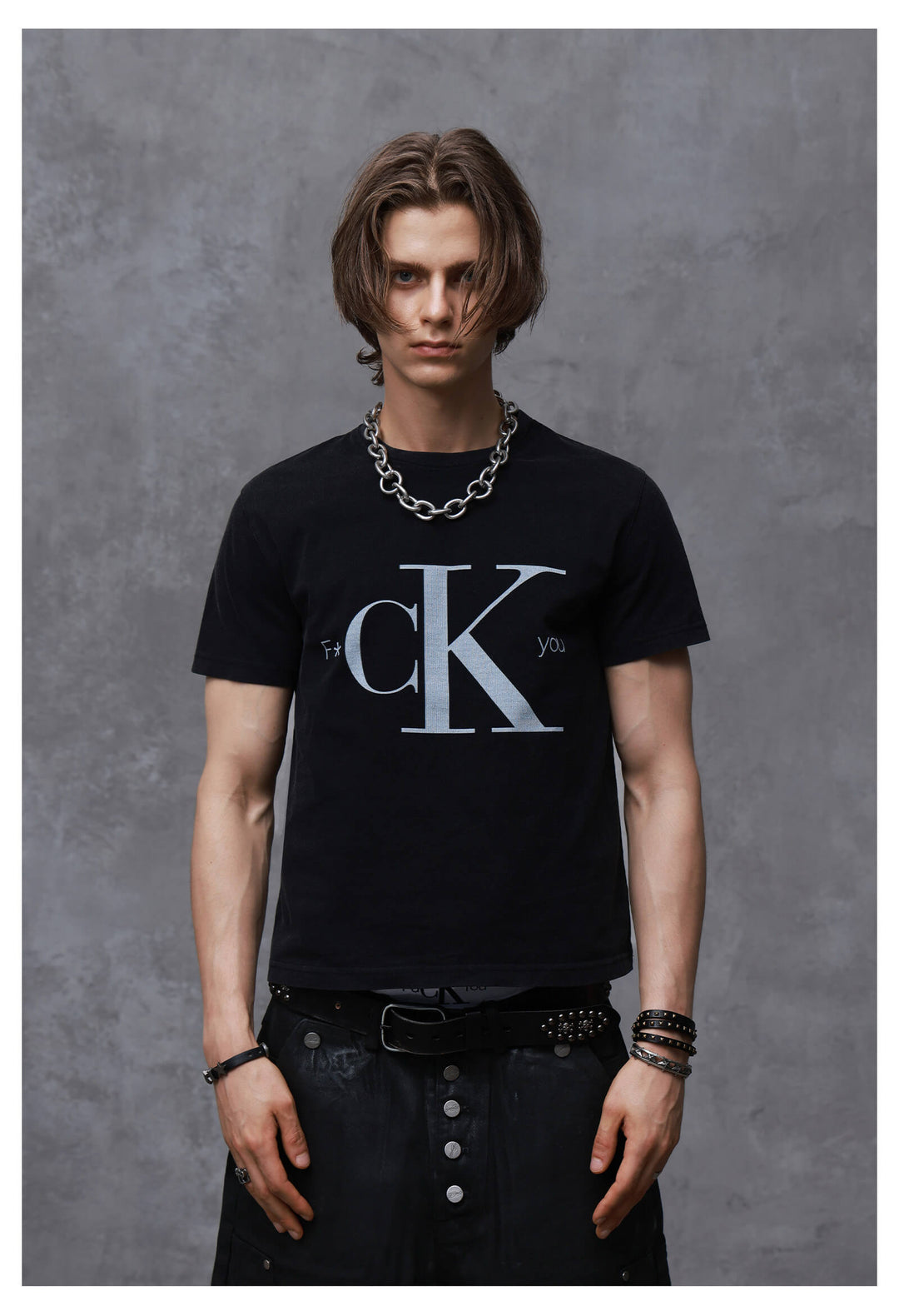 ANTIDOTE Slogan Print Washed Short Sleeve Tee | Face 3 Face