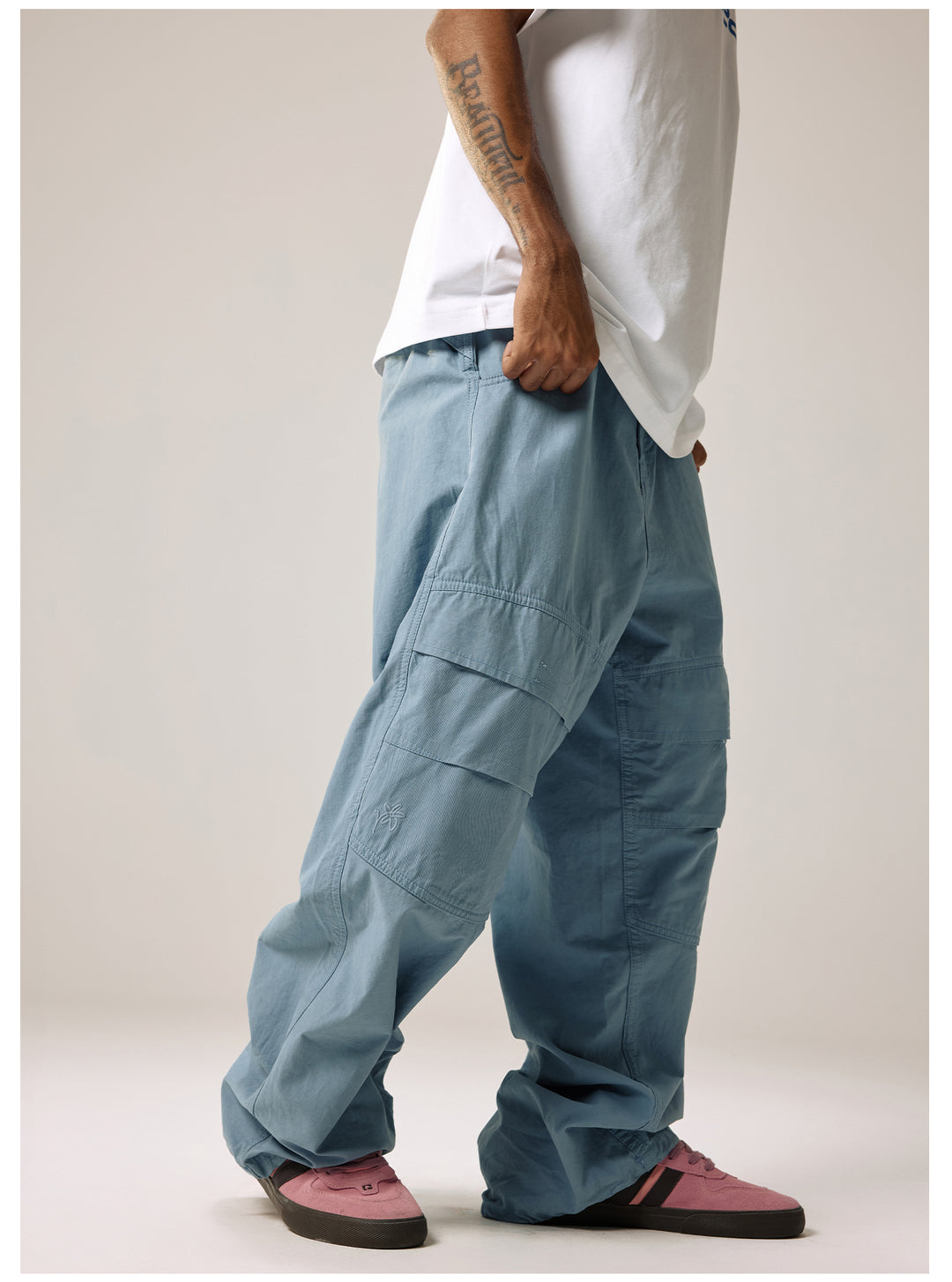 Remedy Velcro Front Pocket Baggy Work Pants | Face 3 Face