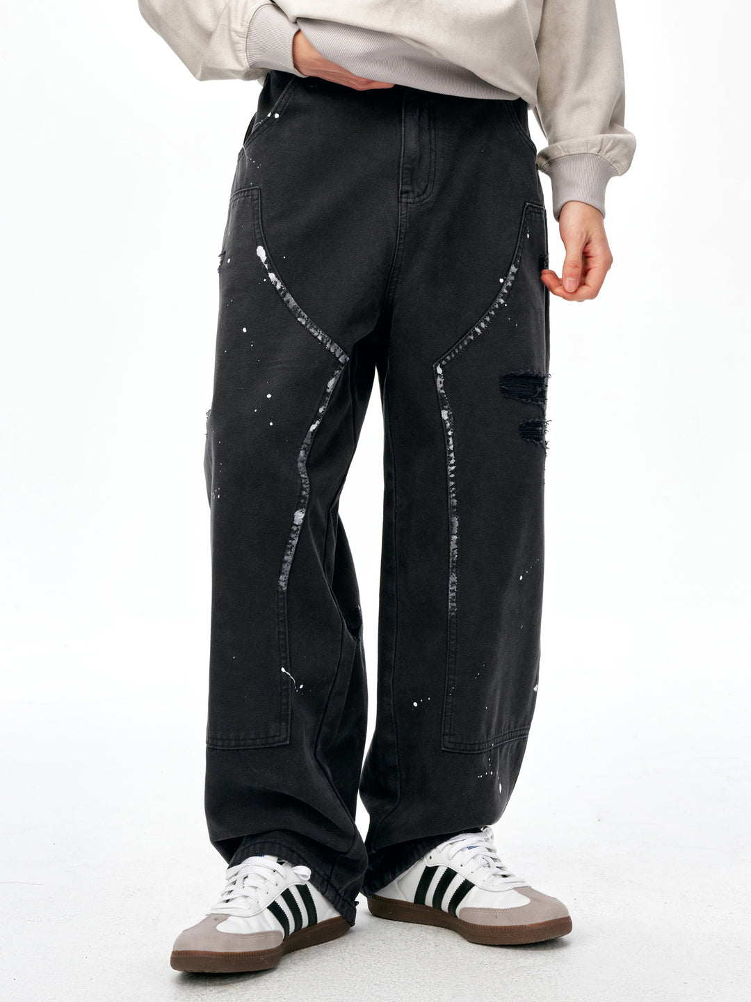 MEDM Ink Splash Double Knee Work Pants | Face 3 Face