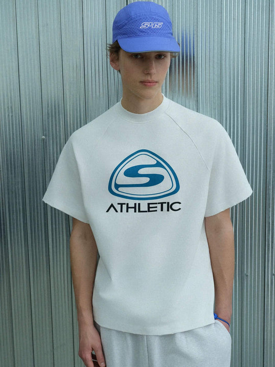 S45 Athletic Logo Distressed Raglan Short Sleeve Tee | Face 3 Face