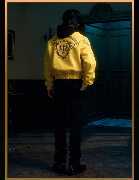 MEDM × HUNTER×HUNTER Hunter Association Logo PU Leather Jacket