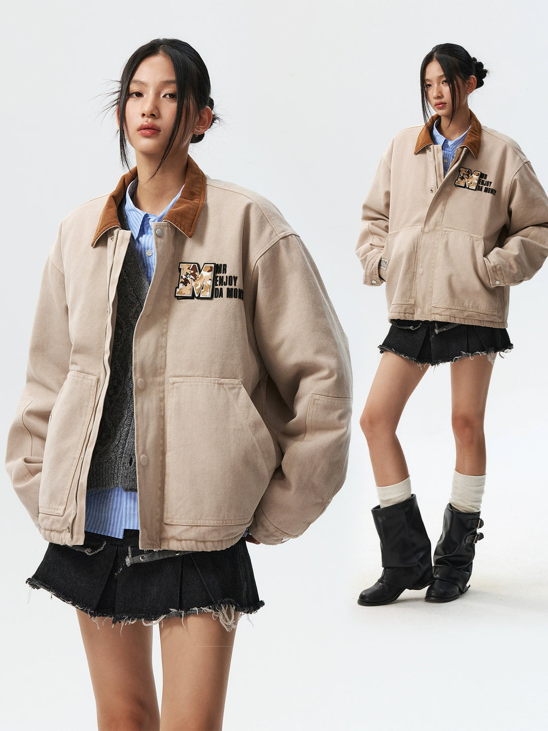 MEDM Camouflage Velcro Patch Detroit Jacket | Face 3 Face