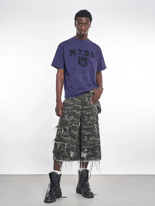F3F Select Camouflage Splash Ink Utility Baggy Shorts | Face 3 Face