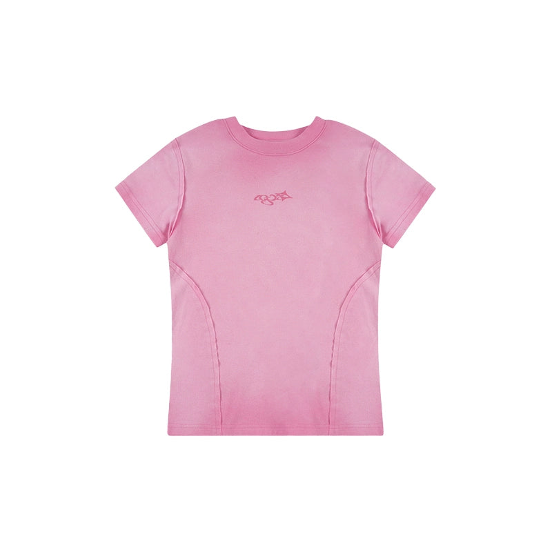 1807 Washed Cropped Slim Tee | Face 3 Face