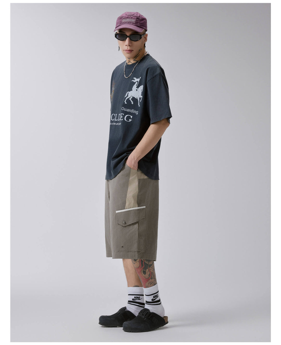 F2CE Heritage Crest Vintage Print Distressed Short Sleeve Tee | Face 3 Face