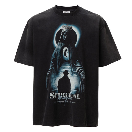 F2CE Washed Vintage "SPIRITUAL WARFARE" Printed Tee | Face 3 Face