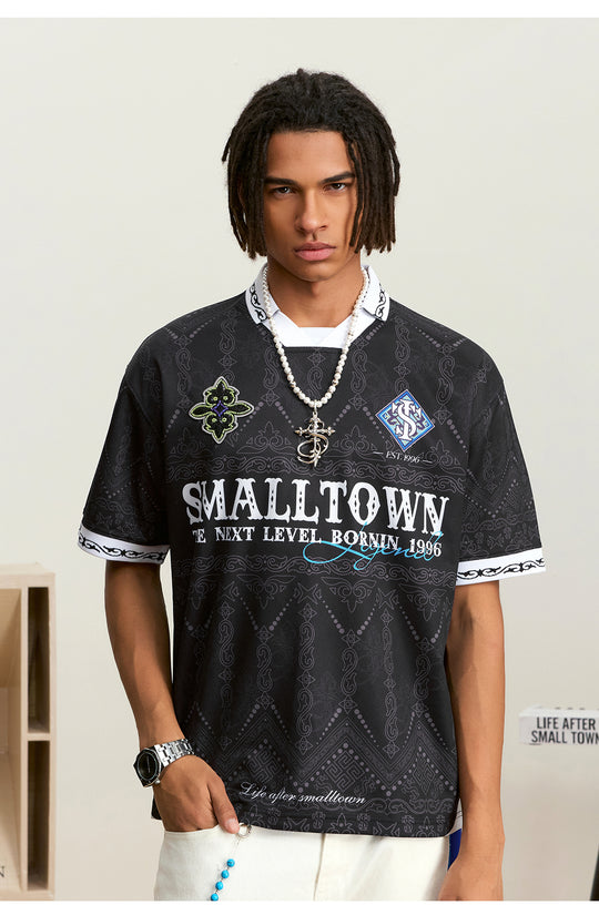 Small Town Kid Ethnic Full Print Soccer Polo Jersey | Face 3 Face