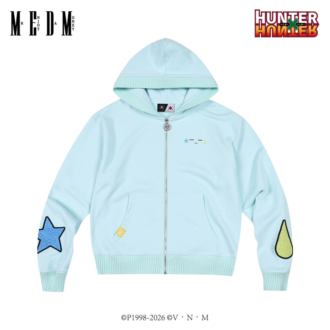 MEDM × HUNTER×HUNTER Character Icon Knit Rib Zip Up Hoodie | Face 3 Face