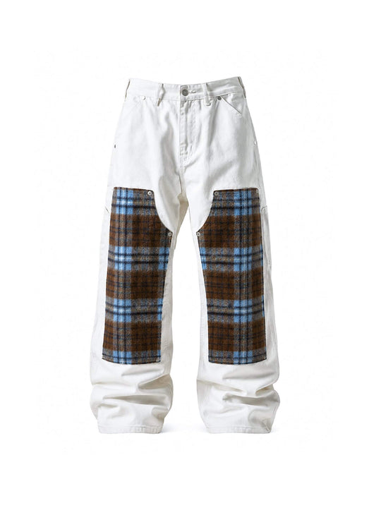 KARMANISTIC Plaid Double Knee Baggy Pants | Face 3 Face