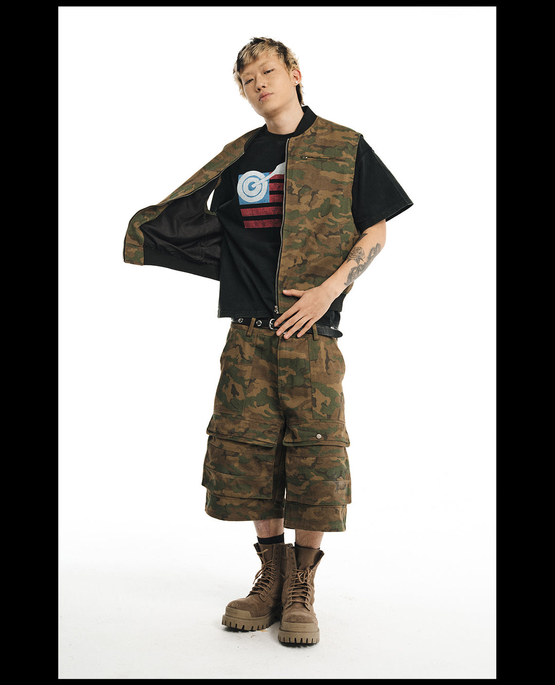 NOVACAM Camouflage Short Work Vest | Face 3 Face