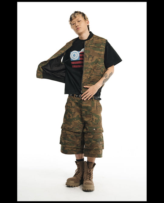 NOVACAM Camouflage Short Work Vest | Face 3 Face