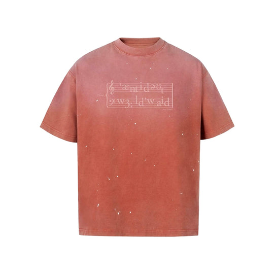 ANTIDOTE Gradient Phonogram Letter Print Ink Splash Tee | Face 3 Face