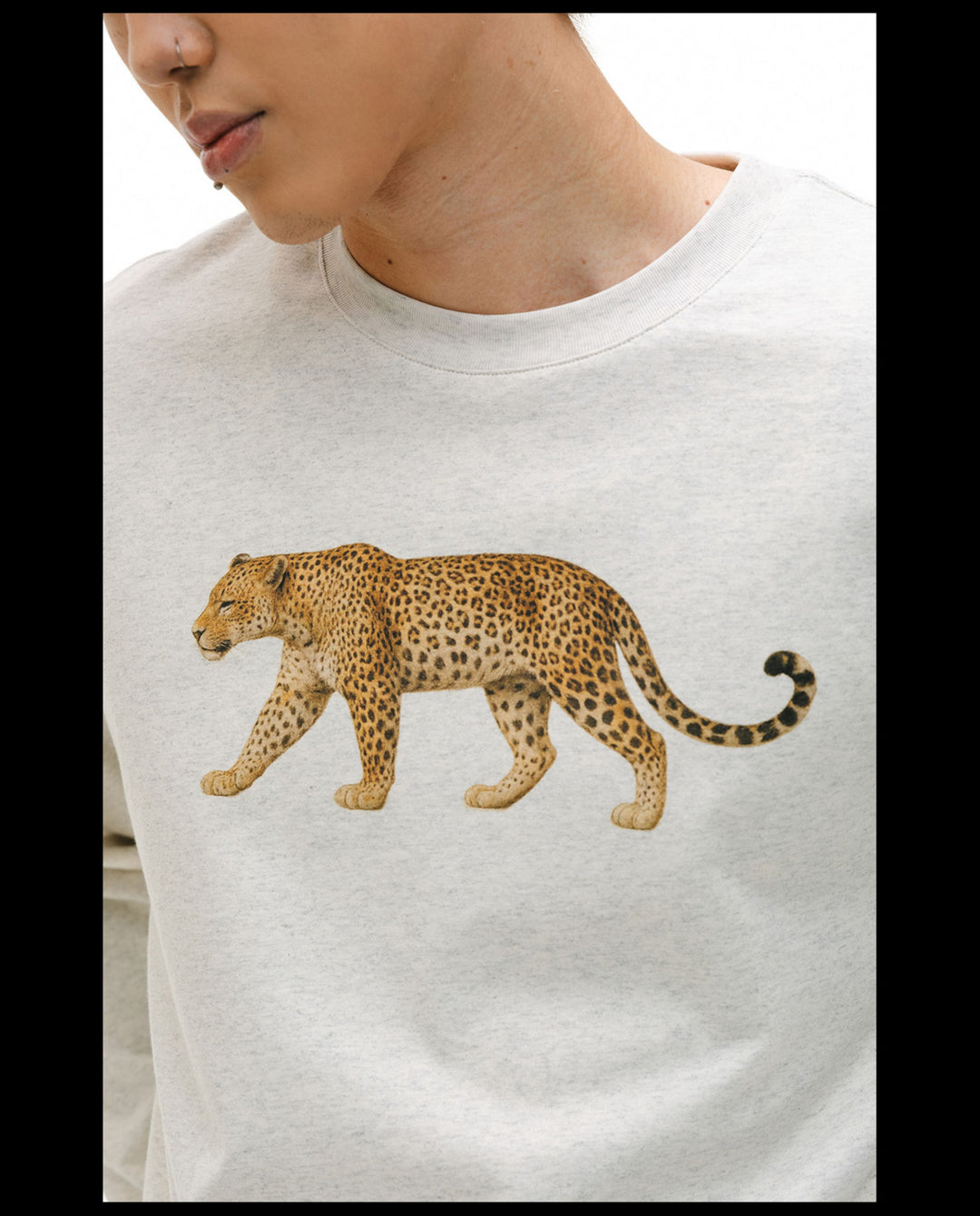 NOVACAM Leopard Digital Print Long Sleeve Tee | Face 3 Face