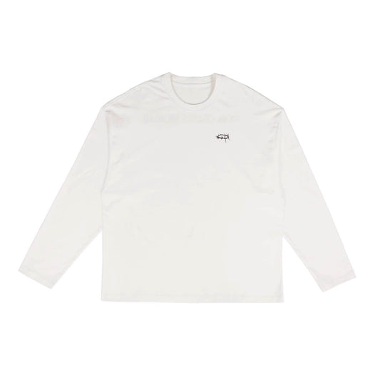 UNDERWATER White Thorn Ring Logo Print Long Sleeve Tee | Face 3 Face
