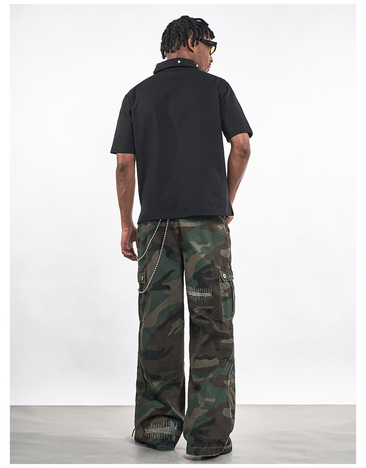 F3F Select Embroidered Patch Camouflage Work Pants | Face 3 Face