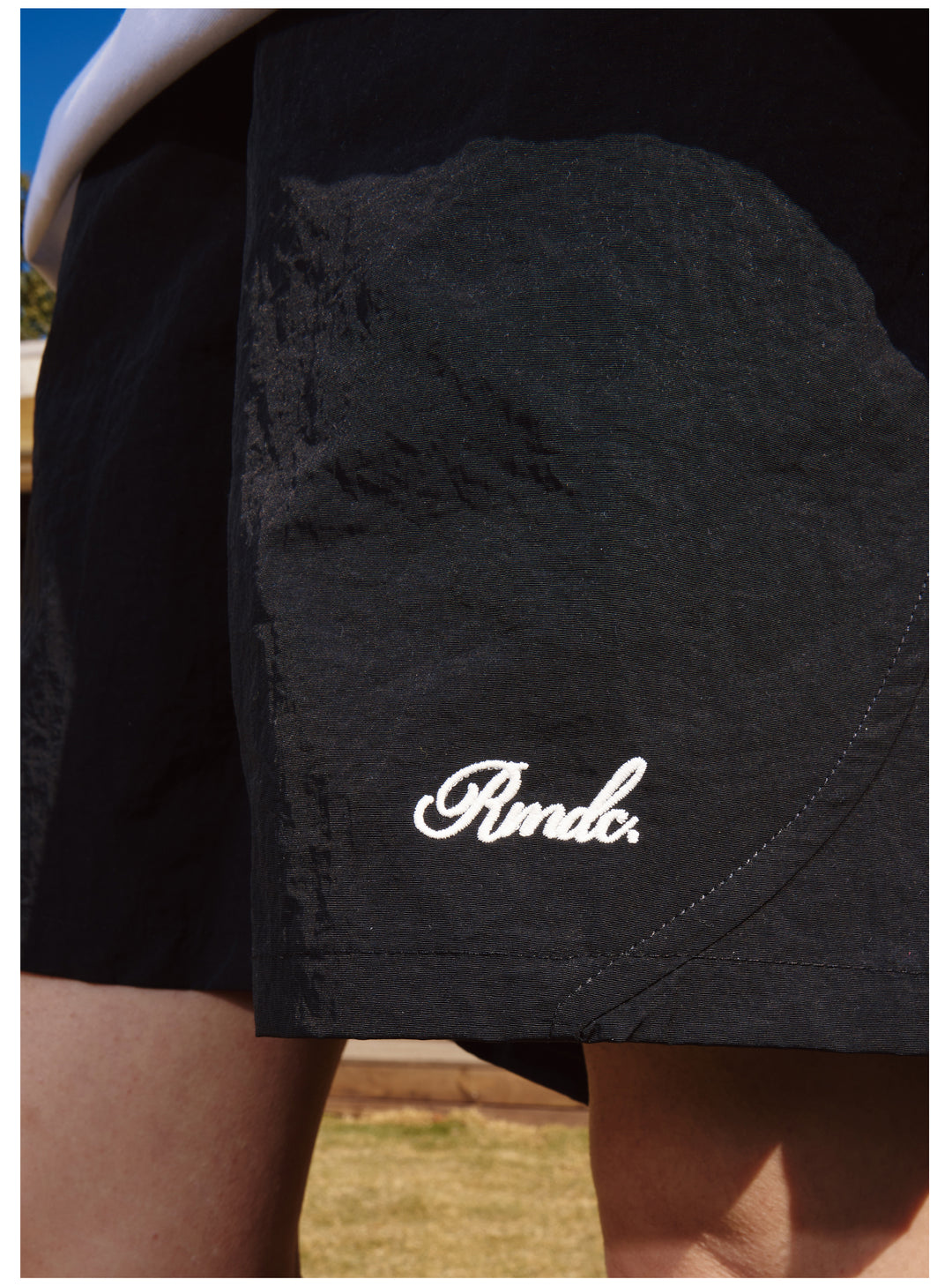 Remedy Embroidered Nylon Sports Shorts | Face 3 Face