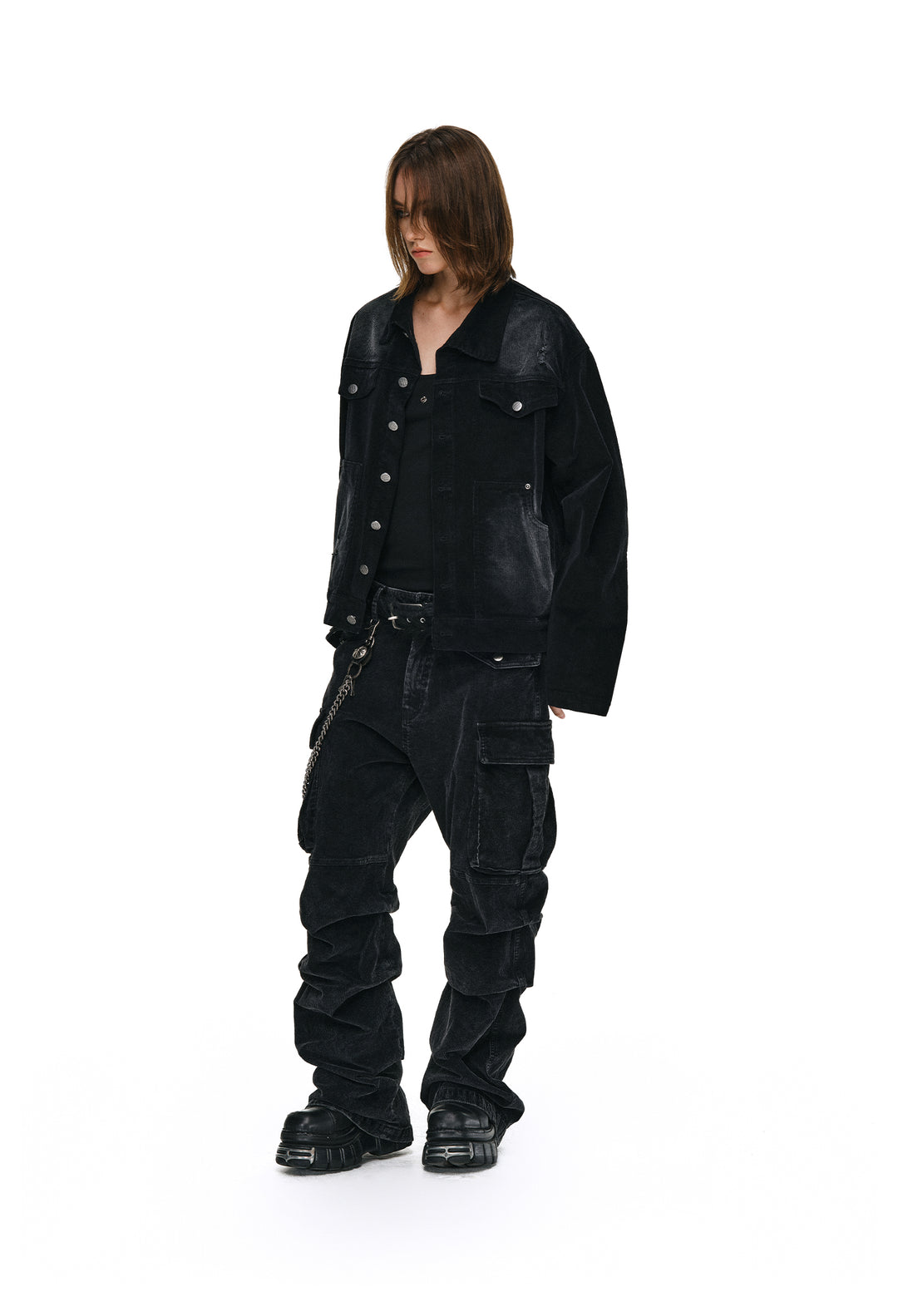 ANTIDOTE Heavy Wash Corduroy Multi Pocket Cargo Pants | Face 3 Face