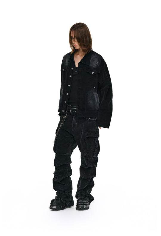 ANTIDOTE Heavy Wash Corduroy Multi Pocket Cargo Pants | Face 3 Face