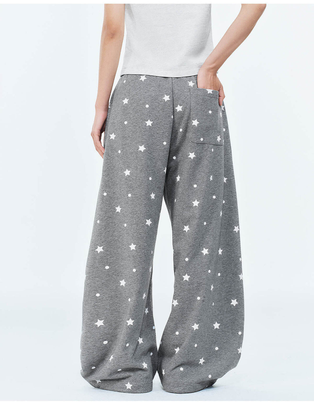 MEDM Star Polka Dot Print Baggy Sweatpants | Face 3 Face